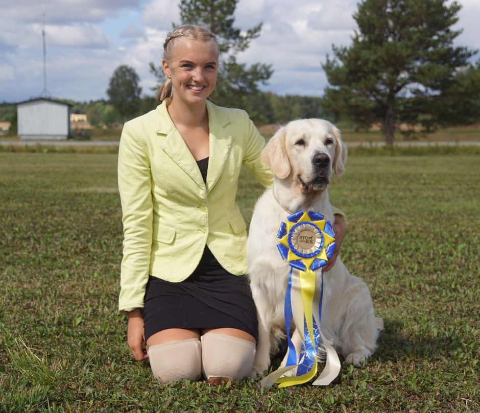 Jonna och Olof då han tar sitt andra CERT SKK 2018-08-05 